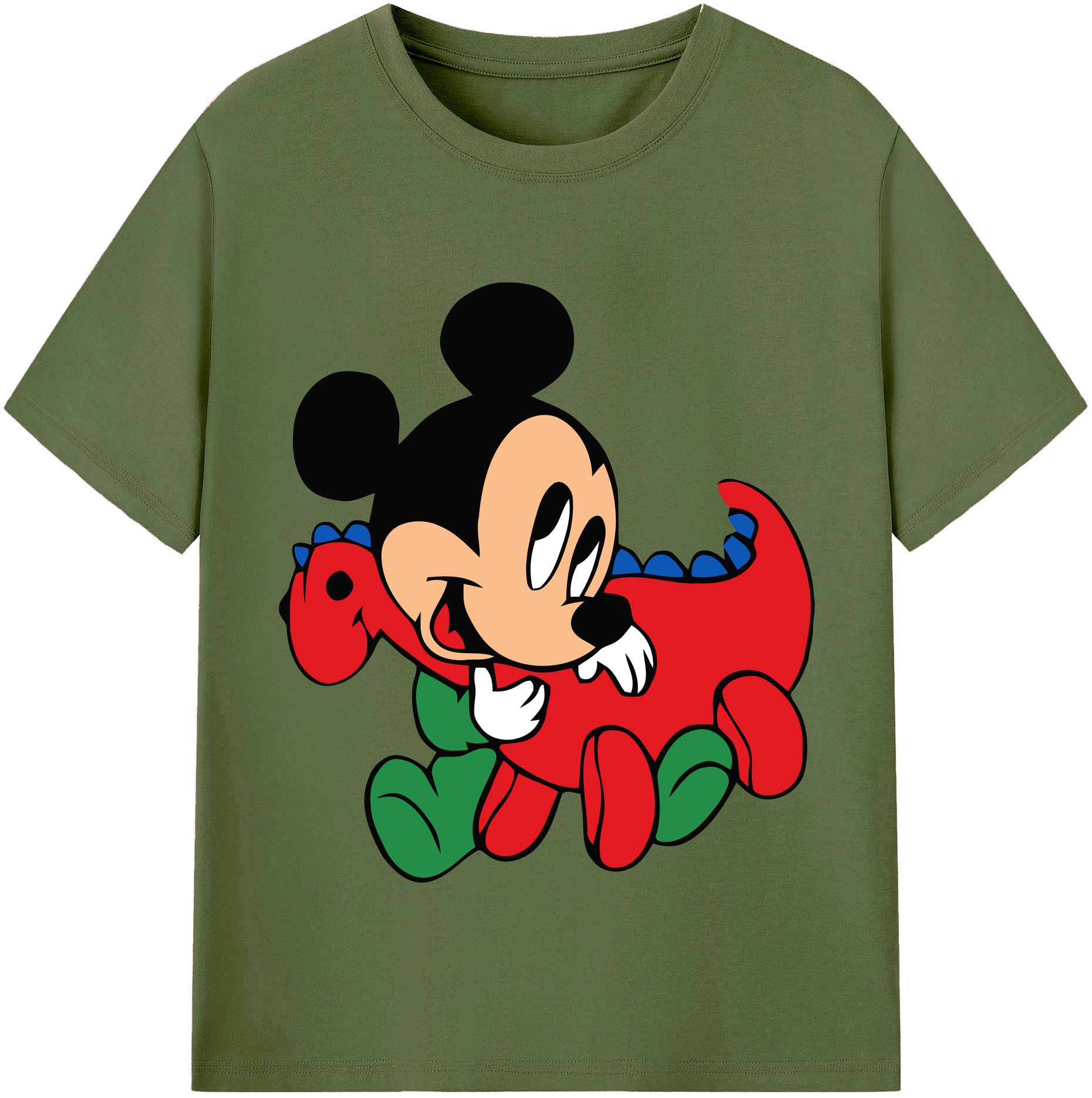 （画像用） ミッキーマウス Mickey Mouse 綿100％半袖Tシャツ（フロントプリント）